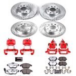 Powerstop 4-Wheel Set Power Stop&reg; KC7837-26 Front and Rear Z26 Muscle Carbon-Fiber Ceramic Brake Pad, Drilled & Slotted Rotor and Caliper Kit - Image 8