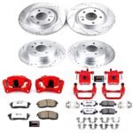Powerstop 4-Wheel Set Power Stop&reg; KC7865-26 Front and Rear Z26 Muscle Carbon-Fiber Ceramic Brake Pad, Drilled & Slotted Rotor and Caliper Kit - Image 8