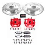 Powerstop 2-Wheel Set Power Stop&reg; KC7881-26 Rear Z26 Muscle Carbon-Fiber Ceramic Brake Pad, Drilled & Slotted Rotor and Caliper Kit - Image 8