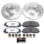 Powerstop 4-Wheel Set Power Stop&reg; KC7939-36 Front and Rear Z36 Z36 Truck Carbon-Fiber Ceramic Brake Pad, Drilled & Slotted Rotor + Calipers - Image 5