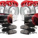 Powerstop 4-Wheel Set Power Stop&reg; KC7939 Front and Rear Z23 Daily Carbon-Fiber Ceramic Brake Pad, Drilled & Slotted Rotor and Caliper Kit