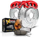 Powerstop 2-Wheel Set Power Stop&reg; KC7941-36 Front Z36 Z36 Truck Carbon-Fiber Ceramic Brake Pad, Drilled & Slotted Rotor + Calipers