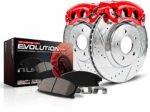 Powerstop 2-Wheel Set Power Stop&reg; KC7941 Front Z23 Daily Carbon-Fiber Ceramic Brake Pad, Drilled & Slotted Rotor and Caliper Kit