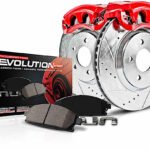 Powerstop 2-Wheel Set Power Stop&reg; KC7941 Front Z23 Daily Carbon-Fiber Ceramic Brake Pad, Drilled & Slotted Rotor and Caliper Kit