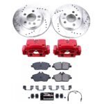 Powerstop 2-Wheel Set Power Stop&reg; KC7977 Front Z23 Daily Carbon-Fiber Ceramic Brake Pad, Drilled & Slotted Rotor and Caliper Kit - Image 2