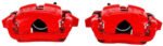 Powerstop KC7980 Front Brake Disc and Caliper Kit, Cross-drilled and Slotted 5 Lugs Red Powdercoat Caliper, Carbon Fiber Ceramic, Z23 Evolution Sport Series