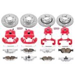 Powerstop 4-Wheel Set Power Stop&reg; KC871-26 Front and Rear Z26 Muscle Carbon-Fiber Ceramic Brake Pad, Drilled & Slotted Rotor and Caliper Kit - Image 7