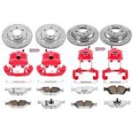 Powerstop 4-Wheel Set Power Stop&reg; KC874-26 Front and Rear Z26 Muscle Carbon-Fiber Ceramic Brake Pad, Drilled & Slotted Rotor and Caliper Kit - Image 7
