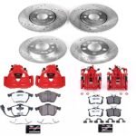 Powerstop 4-Wheel Set Power Stop&reg; KC899A-26 Front and Rear Z26 Muscle Carbon-Fiber Ceramic Brake Pad, Drilled & Slotted Rotor and Caliper Kit - Image 8