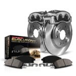 Powerstop KCOE107 Front Brake Disc and Caliper Kit, Plain Surface 5 Lugs 320 mm Natural Caliper, Ceramic, Z17 OE Replacement