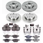 Powerstop 4-Wheel Set Power Stop&reg; KCOE122 Front and Rear OE Stock Replacement Low-Dust Ceramic Brake Pad, Rotor and Caliper Kit - Image 4