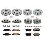 Powerstop 4-Wheel Set Power Stop&reg; KCOE1302A Front and Rear OE Stock Replacement Low-Dust Ceramic Brake Pad, Rotor and Caliper Kit - Image 4