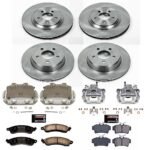 Powerstop KCOE1305D Front and Rear Brake Disc and Caliper Kit, Plain Surface 5 Lugs 296 mm Natural Caliper, Ceramic, Z17 OE Replacement - Image 4