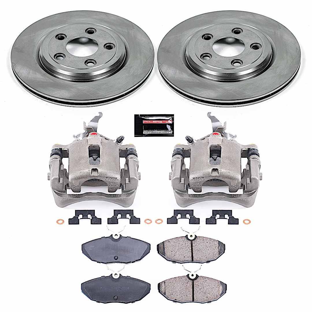 p15kcoe1361a_1.jpg Powerstop 2-Wheel Set Power Stop® KCOE1361A Rear OE Stock Replacement Low-Dust Ceramic Brake Pad, Rotor and Caliper Kit - Image 1