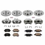 Powerstop 4-Wheel Set Power Stop&reg; KCOE1612A Front and Rear OE Stock Replacement Low-Dust Ceramic Brake Pad, Rotor and Caliper Kit - Image 4