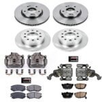 Powerstop 4-Wheel Set Power Stop&reg; KCOE166A Front and Rear OE Stock Replacement Low-Dust Ceramic Brake Pad, Rotor and Caliper Kit - Image 4