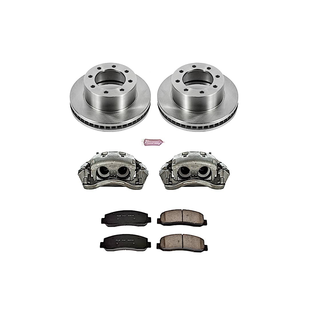 p15kcoe1781a_1.jpg Powerstop 2-Wheel Set Power Stop® KCOE1781A Front OE Stock Replacement Low-Dust Ceramic Brake Pad, Rotor and Caliper Kit - Image 1