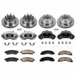 Powerstop 4-Wheel Set Power Stop&reg; KCOE1892A Front and Rear OE Stock Replacement Low-Dust Ceramic Brake Pad, Rotor and Caliper Kit - Image 4