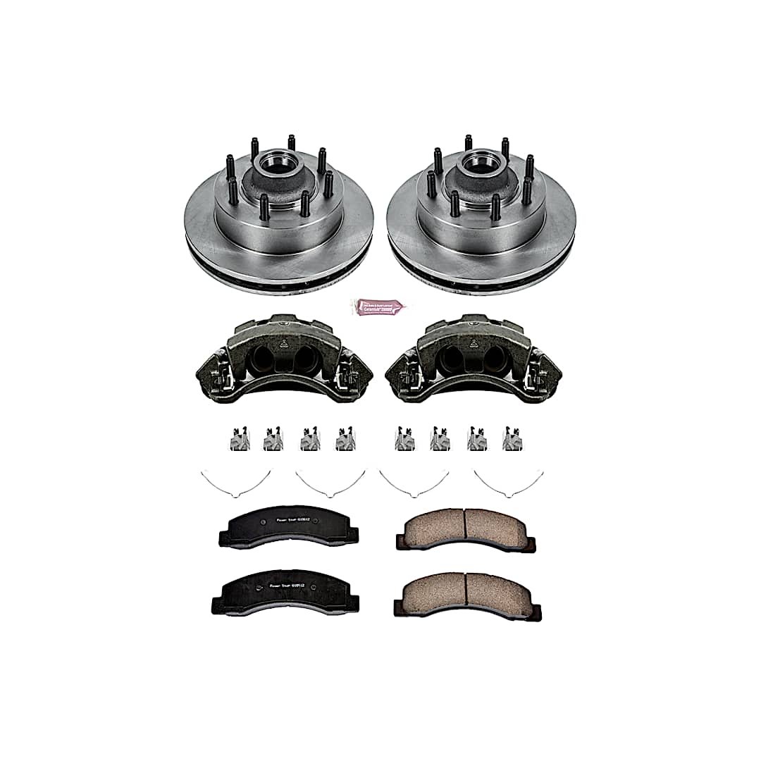 p15kcoe1893_1.jpg Powerstop 2-Wheel Set Power Stop® KCOE1893 Front OE Stock Replacement Low-Dust Ceramic Brake Pad, Rotor and Caliper Kit - Image 1