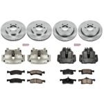 Powerstop 4-Wheel Set Power Stop&reg; KCOE1934 Front and Rear OE Stock Replacement Low-Dust Ceramic Brake Pad, Rotor and Caliper Kit - Image 4