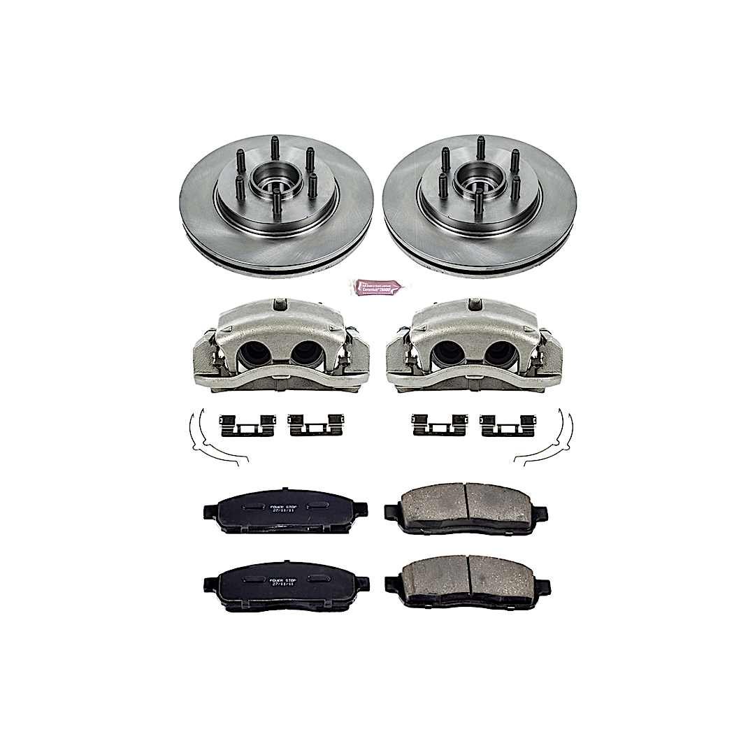 p15kcoe1939_1.jpg Powerstop 2-Wheel Set Power Stop® KCOE1939 Front OE Stock Replacement Low-Dust Ceramic Brake Pad, Rotor and Caliper Kit - Image 1