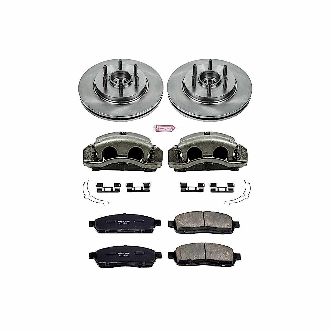p15kcoe1939a_1.jpg Powerstop 2-Wheel Set Power Stop® KCOE1939A Front OE Stock Replacement Low-Dust Ceramic Brake Pad, Rotor and Caliper Kit - Image 1