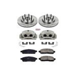 Powerstop KCOE1941 Front Brake Disc and Caliper Kit, Plain Surface 7 Lugs 330 mm Natural Caliper, Ceramic, RWD, Z17 OE Replacement