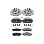 Powerstop KCOE1941A Front Brake Disc and Caliper Kit, Plain Surface 7 Lugs 330 mm Natural Caliper, Ceramic, RWD, Z17 OE Replacement