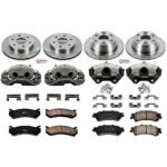 Powerstop KCOE2010A 4-Wheel Set Front and Rear Brake Disc and Caliper Kit, Natural Caliper, Ceramic, 6 Lugs, Z17 OE Replacement - Image 4