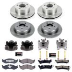 Powerstop 4-Wheel Set Power Stop&reg; KCOE2121 Front and Rear OE Stock Replacement Low-Dust Ceramic Brake Pad, Rotor and Caliper Kit - Image 4