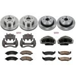 Powerstop 4-Wheel Set Power Stop&reg; KCOE2164 Front and Rear OE Stock Replacement Low-Dust Ceramic Brake Pad, Rotor and Caliper Kit - Image 4