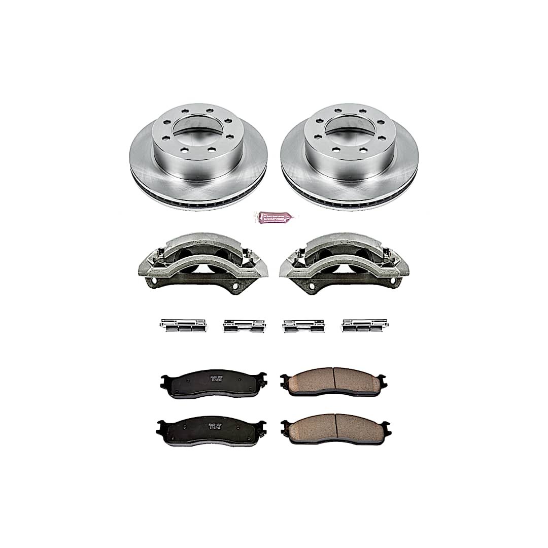 p15kcoe2203_1.jpg Powerstop 2-Wheel Set Power Stop® KCOE2203 Front OE Stock Replacement Low-Dust Ceramic Brake Pad, Rotor and Caliper Kit - Image 1