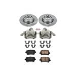 Powerstop 2-Wheel Set Power Stop&reg; KCOE2261 Rear OE Stock Replacement Low-Dust Ceramic Brake Pad, Rotor and Caliper Kit