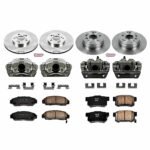 Powerstop KCOE2298 4-Wheel Set Front and Rear OE Stock Replacement Low-Dust Ceramic Brake Pad, Rotor and Caliper Kit, Models With 1 Piston Front Calipers - Image 4