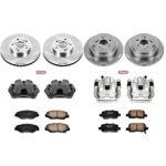 Powerstop 4-Wheel Set Power Stop&reg; KCOE2303 Front and Rear OE Stock Replacement Low-Dust Ceramic Brake Pad, Rotor and Caliper Kit - Image 4