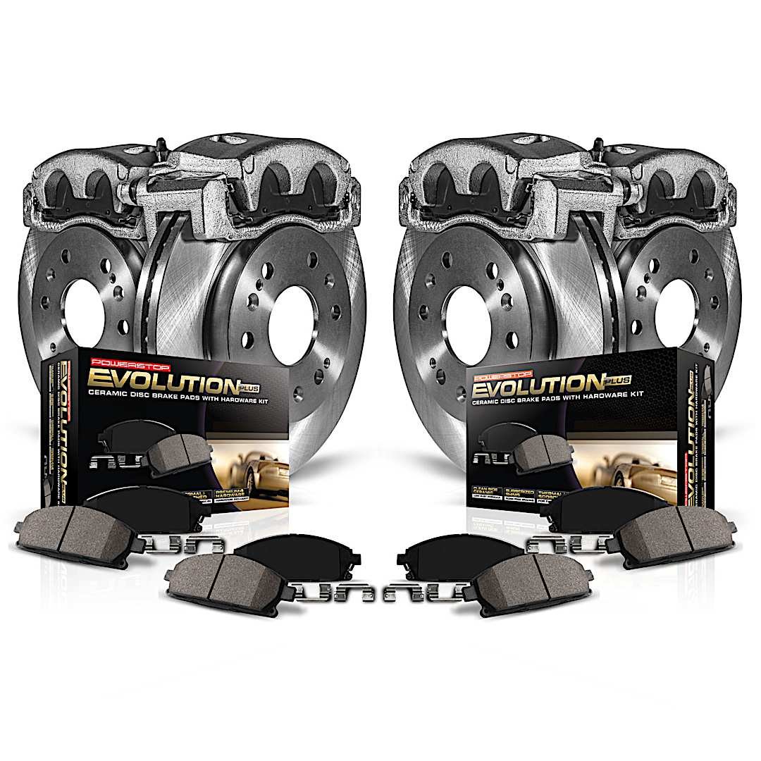 p15kcoe2773_1.jpg Powerstop 4-Wheel Set Power Stop® KCOE2773 Front and Rear OE Stock Replacement Low-Dust Ceramic Brake Pad, Rotor and Caliper Kit - Image 1