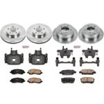 Powerstop KCOE2840A 4-Wheel Set Front and Rear Brake Disc and Caliper Kit, Plain Surface, 5 Lugs, Ceramic, Z17 OE Replacement - Image 4