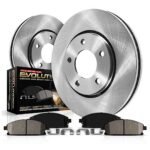 Powerstop KCOE2840B 4-Wheel Set Front and Rear Brake Disc and Caliper Kit, Plain Surface, 5 Lugs, Ceramic, Z17 OE Replacement - Image 6
