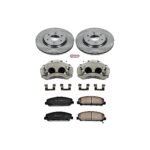 Powerstop 2-Wheel Set Power Stop&reg; KCOE2909 Front OE Stock Replacement Low-Dust Ceramic Brake Pad, Rotor and Caliper Kit