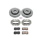 Powerstop 2-Wheel Set Power Stop&reg; KCOE2924 Front OE Stock Replacement Low-Dust Ceramic Brake Pad, Rotor and Caliper Kit