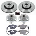 Powerstop 2-Wheel Set Power Stop&reg; KCOE2993 Front OE Stock Replacement Low-Dust Ceramic Brake Pad, Rotor and Caliper Kit