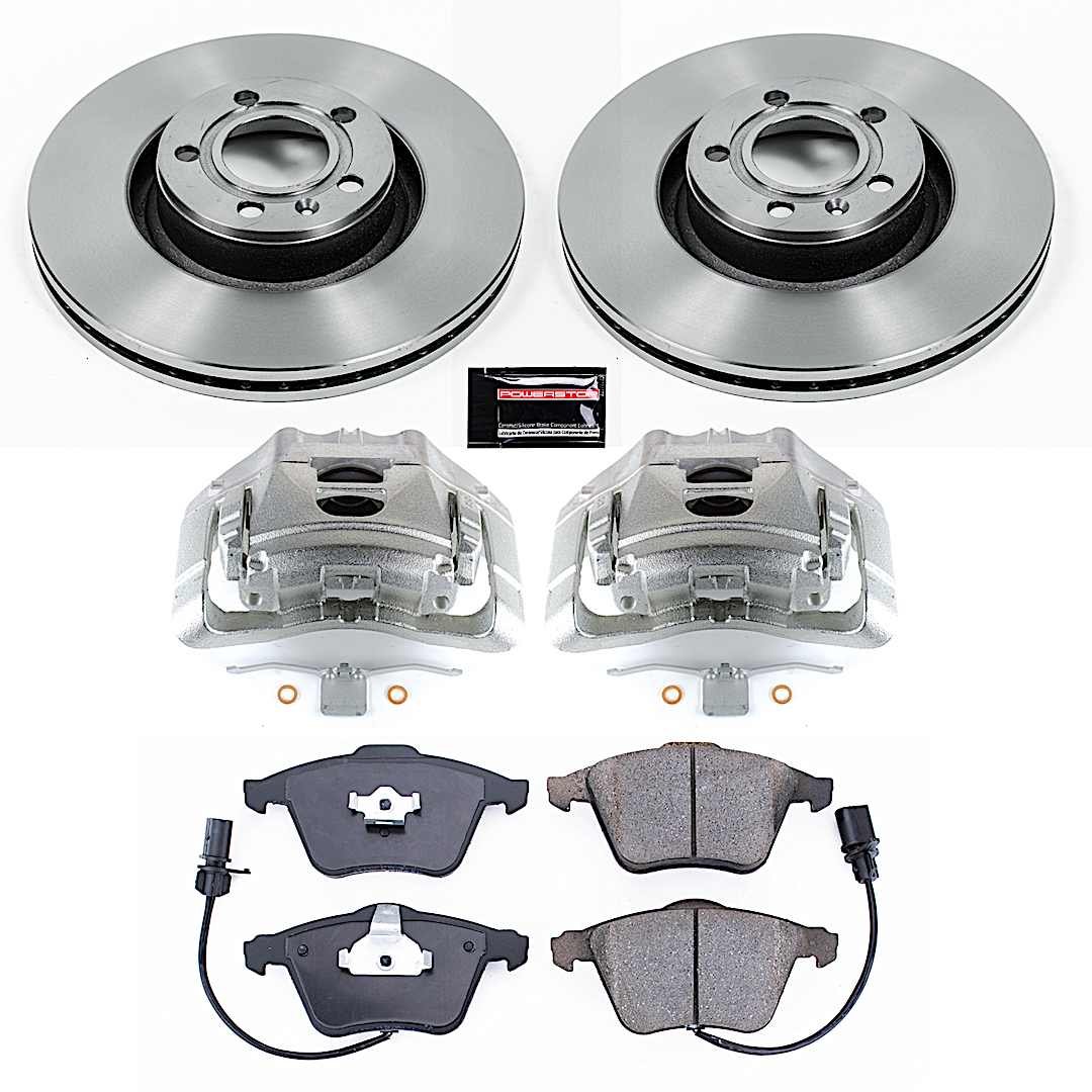 p15kcoe2993_1.jpg Powerstop 2-Wheel Set Power Stop® KCOE2993 Front OE Stock Replacement Low-Dust Ceramic Brake Pad, Rotor and Caliper Kit - Image 1
