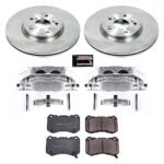 Powerstop 2-Wheel Set Power Stop&reg; KCOE3029 Front OE Stock Replacement Low-Dust Ceramic Brake Pad, Rotor and Caliper Kit
