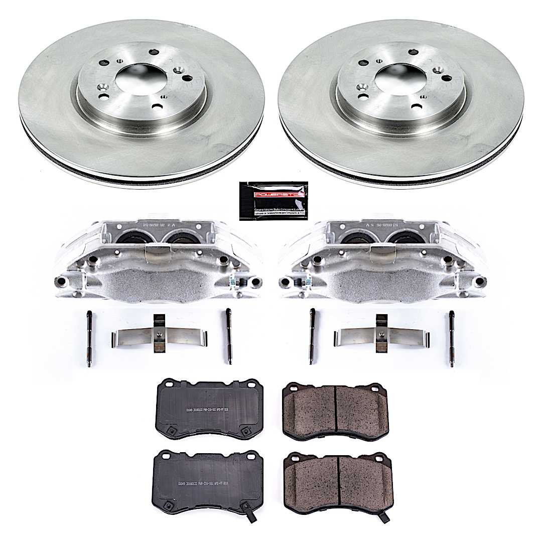 p15kcoe3029_1.jpg Powerstop 2-Wheel Set Power Stop® KCOE3029 Front OE Stock Replacement Low-Dust Ceramic Brake Pad, Rotor and Caliper Kit - Image 1