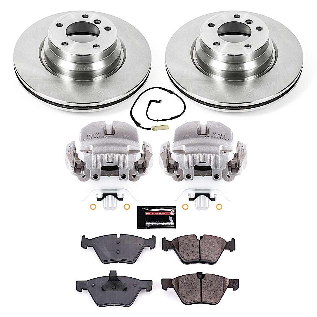 p15kcoe3077_1.jpg Powerstop 2-Wheel Set Power Stop® KCOE3077 Front OE Stock Replacement Low-Dust Ceramic Brake Pad, Rotor and Caliper Kit - Image 1