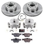 Powerstop 2-Wheel Set Power Stop&reg; KCOE3087 Front OE Stock Replacement Low-Dust Ceramic Brake Pad, Rotor and Caliper Kit