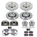 Powerstop 4-Wheel Set Power Stop&reg; KCOE4010 Front and Rear OE Stock Replacement Low-Dust Ceramic Brake Pad, Rotor and Caliper Kit - Image 4
