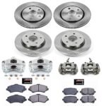 Powerstop 4-Wheel Set Power Stop&reg; KCOE4015A Front and Rear OE Stock Replacement Low-Dust Ceramic Brake Pad, Rotor and Caliper Kit - Image 4