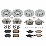 Powerstop 4-Wheel Set Power Stop&reg; KCOE4068A Front and Rear OE Stock Replacement Low-Dust Ceramic Brake Pad, Rotor and Caliper Kit - Image 4