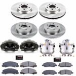Powerstop 4-Wheel Set Power Stop&reg; KCOE4096 Front and Rear OE Stock Replacement Low-Dust Ceramic Brake Pad, Rotor and Caliper Kit - Image 4